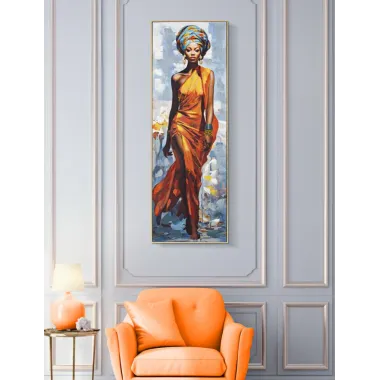 OBRAZ NA PŁÓTNIE W RAMIE DAPHNE -B- 52X4,5X152 cm